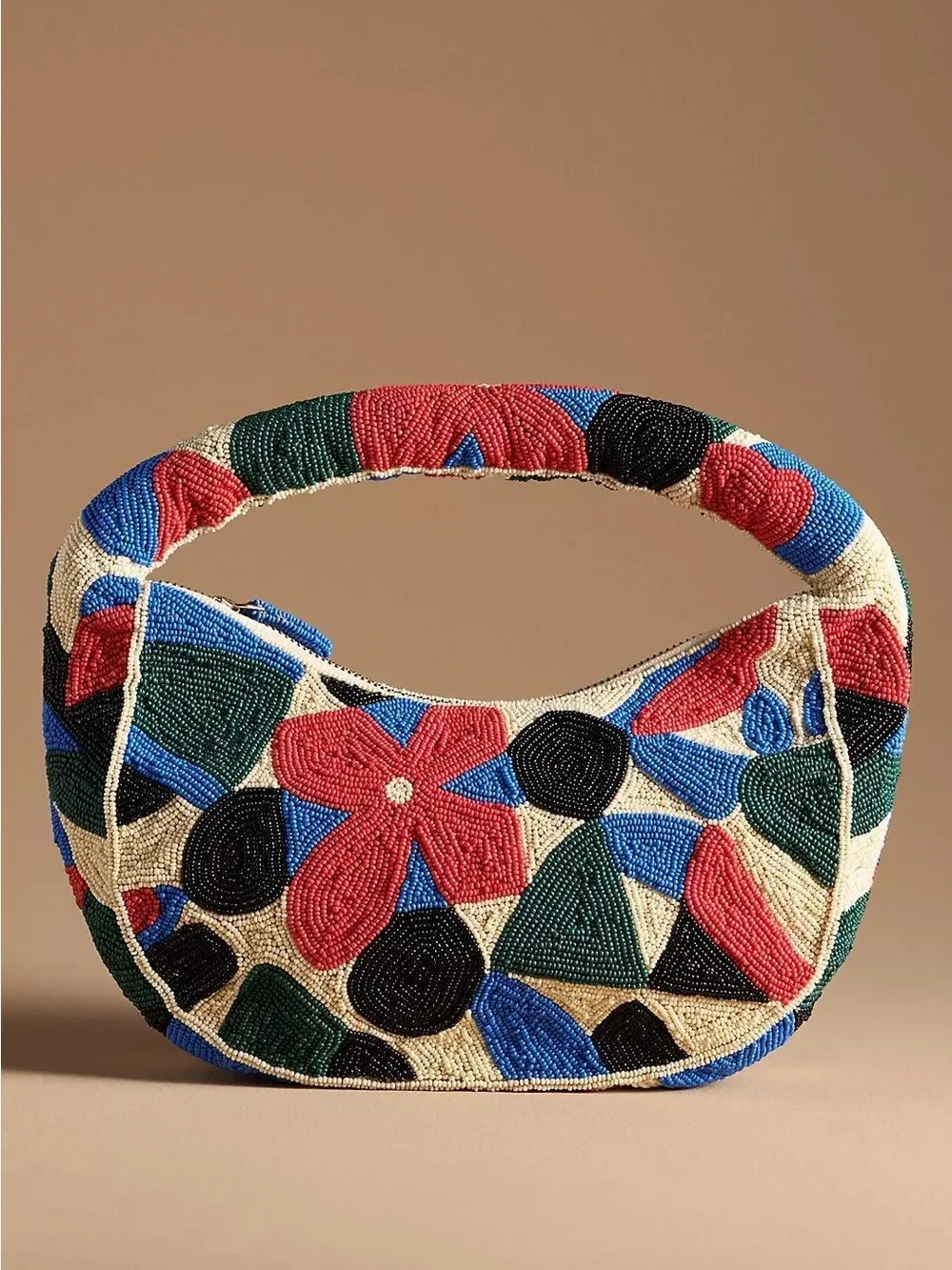 New Anthropologie X Maeve The Tate Beaded Handbag: Geo Floral Edition